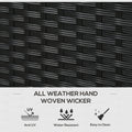 Outsunny Outdoor Deck Box & Shoe Storage, Pe Rattan Wicker Towel Rack With Liner For Indoor, Outdoor, Patio Furniture Cushions, Pool, Toys, Garden Tools, Black Black Steel