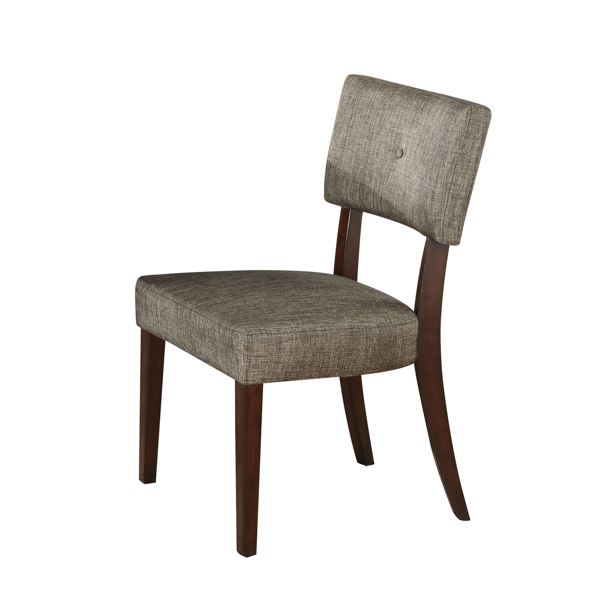 Grey And Espresso Padded Side Chair Set Of 2 Solid Espresso Dining Room Side Chair Solid Back Set Of 2 Wood Fabric