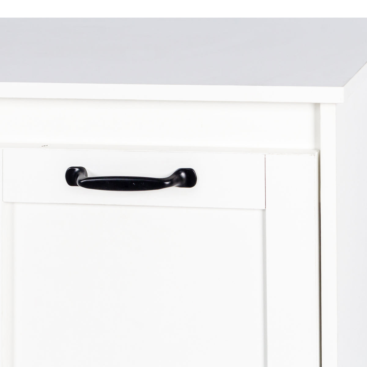 Laundry Cabinet ,With 2 Removable Liner Bags White Particle Board Mdf