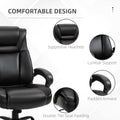Vinsetto Big And Tall 400Lbs Executive Office Chair With Wide Seat, Computer Desk Chair With High Back Pu Leather Ergonomic Upholstery, Adjustable Height And Swivel Wheels, Brown Brown Faux Leather