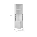 Syrah Corner Bar Cabinet, Two External Shelves White White Particle Board Particle Board