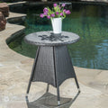 Corsica Rd Bistro Table Grey Rattan