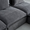 Modern 2 Seater Armless Sofa Couch For Living Room Modular Design, Ultra Soft Chenille Fabric, Easy Assembly, Sturdy Frame, Stylish And Comfortable Perfect For Apartments Gray Foam Chenille 2 Seat