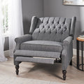 One And Half Seater Recliner Charcoal Fabric