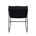 Distress Espresso And Matt Iron Accent Chair With Sled Base Espresso Primary Living Space Genuine Leather