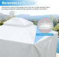 10'X12' Gazebo Cover For Hardtop Gazebos, Outdoor Universal Winter Gazebo Cover With Sidewalls And Mesh Windows, All Season Waterproof Enclosed Gazebo Cover, White White Polypropylene