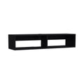 Black Spacious Shelves Tv Stand Black Primary Living Space 40 49 Inches 40 49 Inches Wood