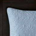 Reversible Bedspread Set Blue Queen Blue Cotton