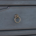 Americana Dresser, No Assembly Required, Corduroy Blue Finish Blue Rubberwood Rubber Wood