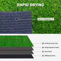 2Pack 3.3Ftx10Ft Artificial Grass Realistic Synthetic Thick Fake Faux Grass Rug Astroturf Carpet Landscape For Dogs Indoor Outdoor Garden Lawn Mat, With Drainage Holes Green Polypropylene