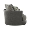 Grennburg Gray Swivel Accent Chair Gray Foam Engineered Wood