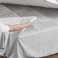 Wrap Around Adjustable Bedskirt Grey One Size Grey Microfiber