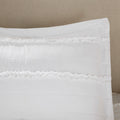 5 Piece Microfiber Ruffled Comforter Set White King King White Polyester