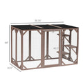 Pawhut Outdoor Cat House, Catio Wooden Feral Cat Shelter, Cat Cage With Platforms, Large Enter Door, Weather Protection Asphalt Roof, 71