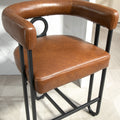 Coolmore Bar Stools Set Of 2, Modern Bar Stool With Back, Black Metal Frames, Upholstered Bar Stools For Kitchen Island, Pub, Club Light Brown Pu Light Brown Dining Room Foam Pu Leather