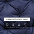 Outsunny Tufted Bench Cushions For Outdoor Furniture, 3 Seater Replacement For Swing Chair, Patio Sofa Couch, Overstuffed, Includes Backrest, Dark Blue Blue Polyester