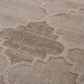 Naar Guros Collection 4X6 Cream Trellis Indoor Outdoor Area Rug Cream Polypropylene