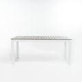 Bali Dining Table Dark Brown White Acacia Wood