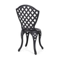 Bono Metal Bistro Set Black Aluminium