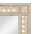 Mango Wood Mdf Cane Fitted Mirror Natural Wood