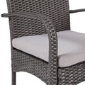Cordoba Kd Pe Wicker Dining Chair Grey Pe Rattan Iron Waterproof Fabric