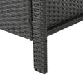 St Lucia 4Pc Sofa Set Grey Pe Rattan Iron Waterproof Fabric