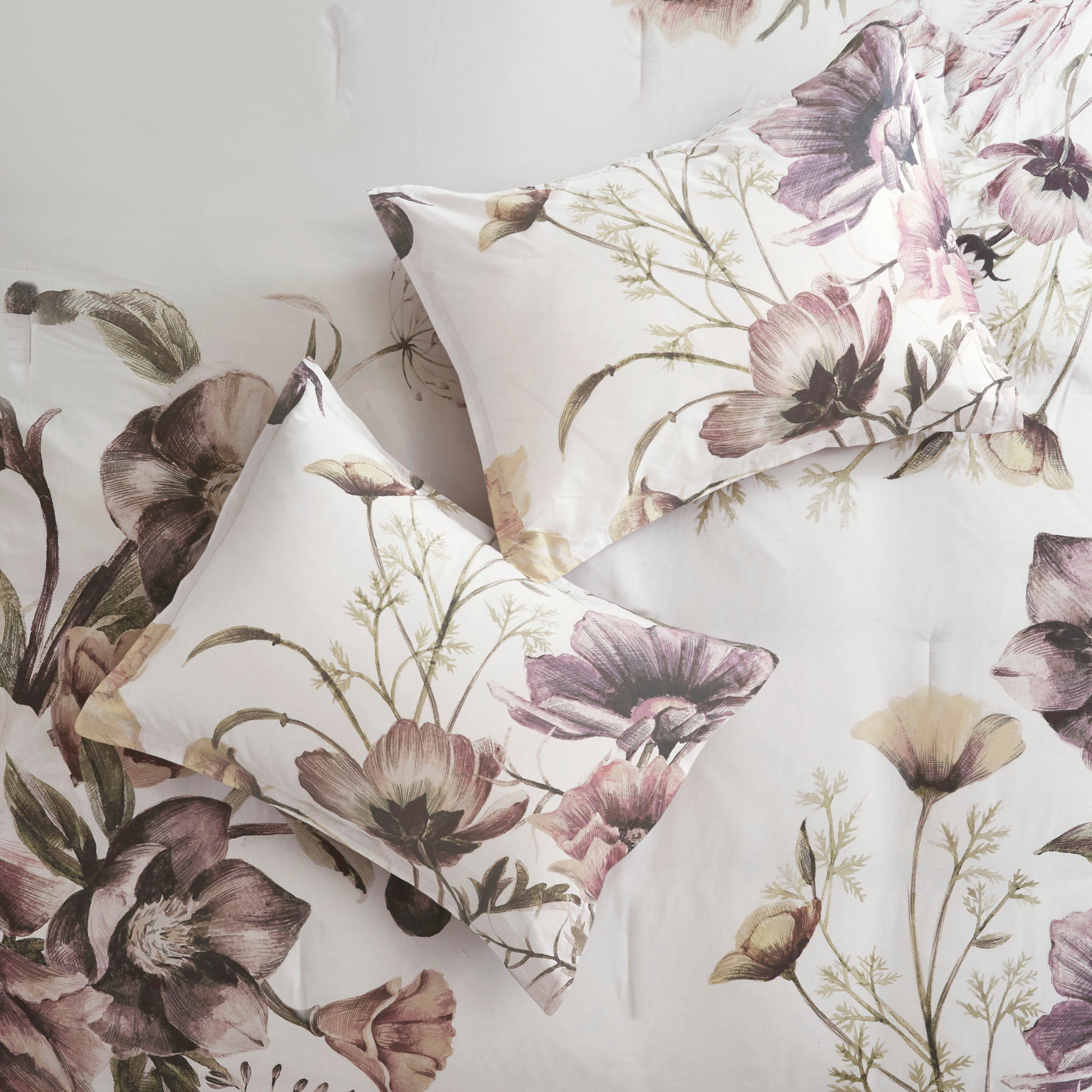 8 Piece Cotton Printed Comforter Set Blush Queen Queen Blush Polyester