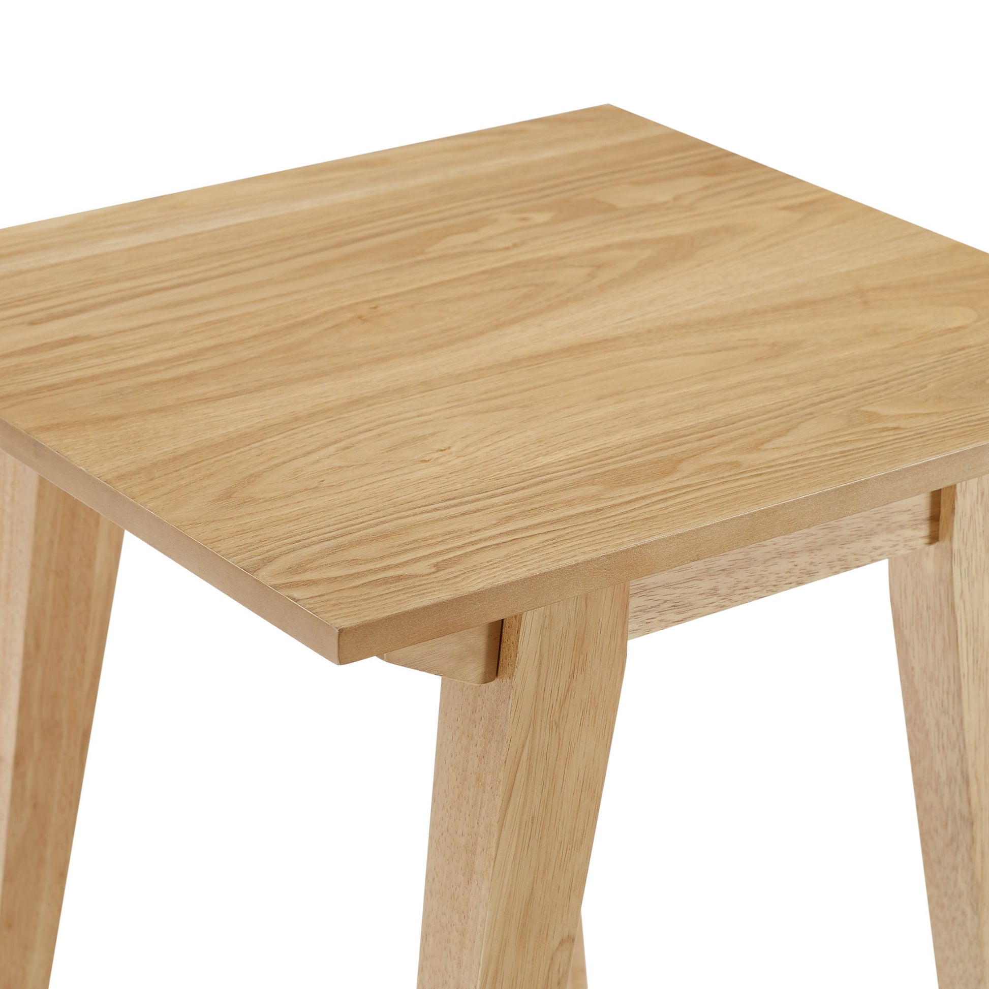 Japandi Minimal Solid Wood Side Table English Oak Light Brown Mdf Mdf