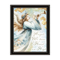 2 Piece Vignette Angels We Have Heard On High Black Framed Wall Art For Living Room, Holiday Wall Art Print For Home Decor, Bedroom Wall Art By Nicole Decamp Multicolor Wood Paper
