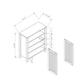 Shoe Cabinet Storage Cabinet Entryway Cabinet With Two Doors Slat Style Vented Doors Metal Knob Handle Four Shelves Dark Taupe Color Taupe Particle Board Mdf
