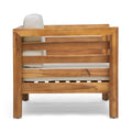Oana Club Chair Beige Acacia Wood