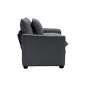 Mid Century Modern Sectional Set Of Two, One 3 Seater Sectional And One Single Seater Sectional With 2 Arm Pillows And 4 Throw Pillows, Living Room Sectional Grey Corduroy Fabric Grey Corduroy 4 Seat