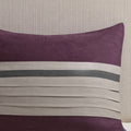 7 Pc Pieced Faux Suede Comforter Set Purple Queen Queen Purple Polyester