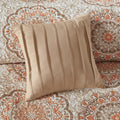 6 Piece Reversible Quilt Set With Throw Pillows Orange Full Queen Orange Cotton
