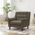 Mid Century Modern Armchair Mocha Fabric