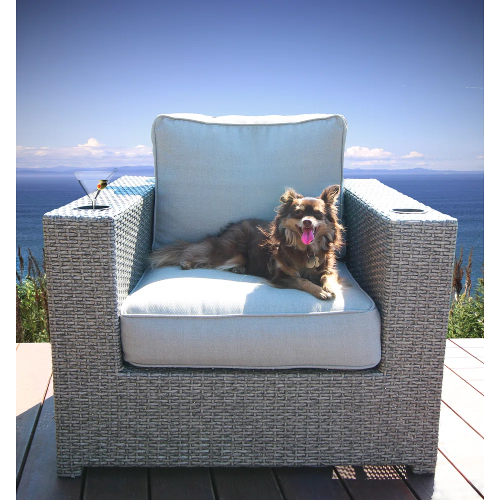 Fully Assembled Patio Chair With Cushions Yes Sectional Grey Rust Resistant Frame Stain Resistant Cushions Garden & Outdoor Modern Sofa Seating Groups Foam Wicker