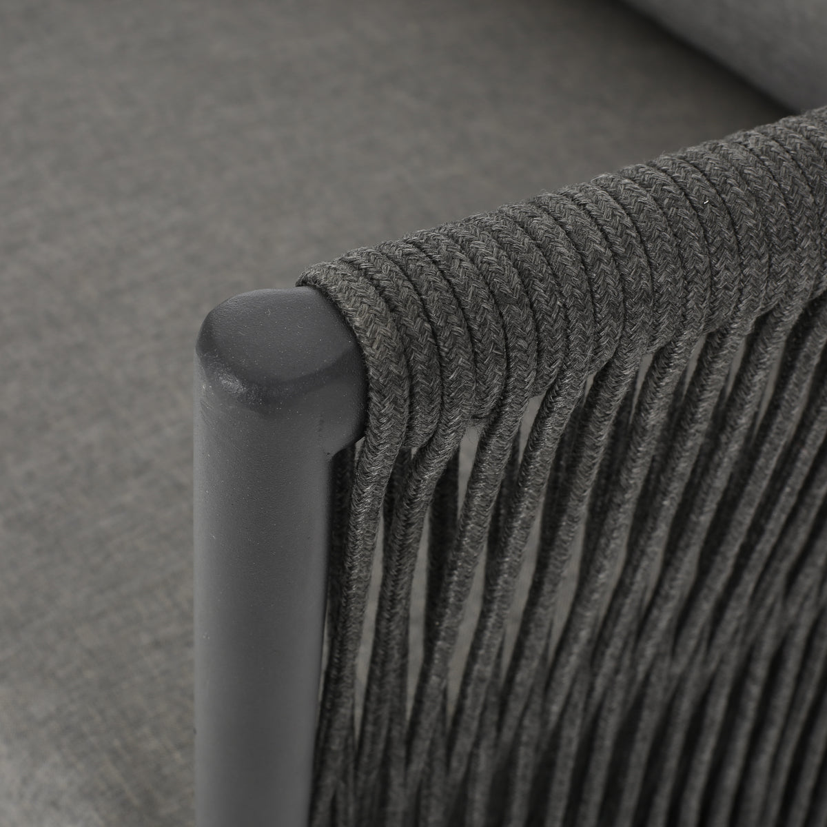 Hanford Club Chair Grey Woven Rope