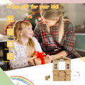 Wooden Playhouse For Kids Outdoor With Working Door, Windows, Mailbox, Bench, Flowers Pot Holder, 39