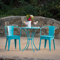 Lourdes 3 Pc Kd Metal Set Teal Iron