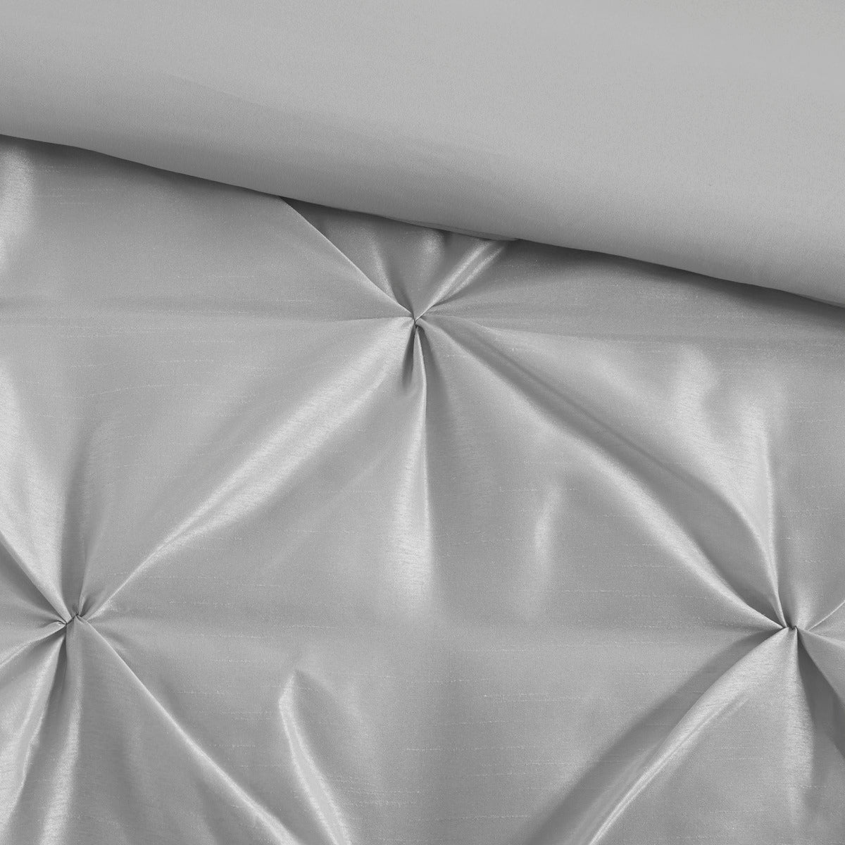 7 Piece Tufted Comforter Set Grey King King Grey Polyester