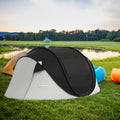 Outsunny Pop Up Tent, Instant Camping Tent With Porch And Carry Bag, 3000Mm Waterproof, For 2 3 People, Black, Poles Included Black Polyester