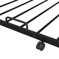 Twin Over Full Metal Bunk Bed With Trundle And Lateral Storage Ladder And Wardrobe, Black Black Metal