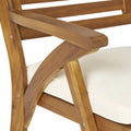 Hermosa Kd Wood Dining Chair Set Of 2 Yes Teak Water Resistant Cushion Acacia Wood