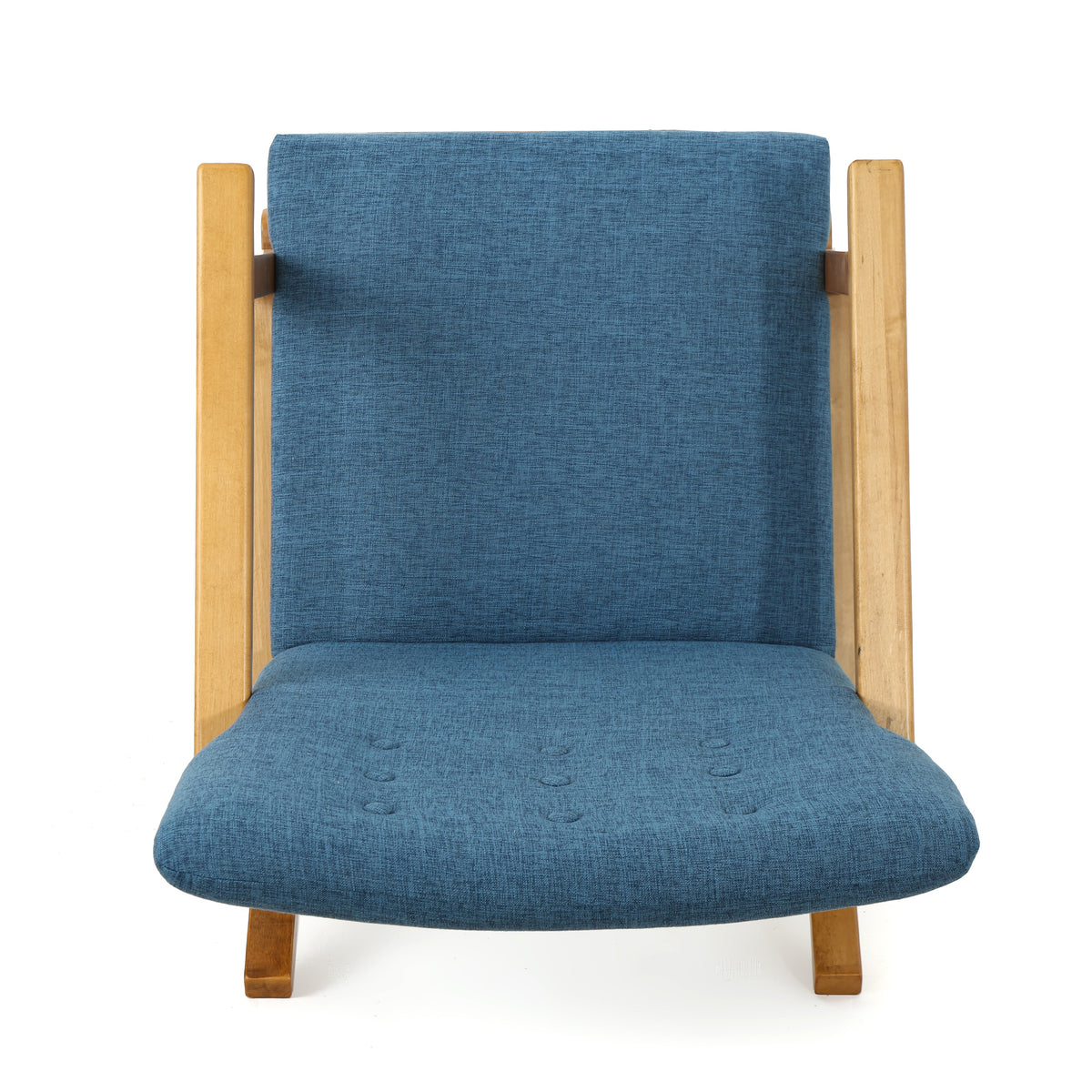 Blue Fabric Upholstered Rocking Chair Blue Fabric
