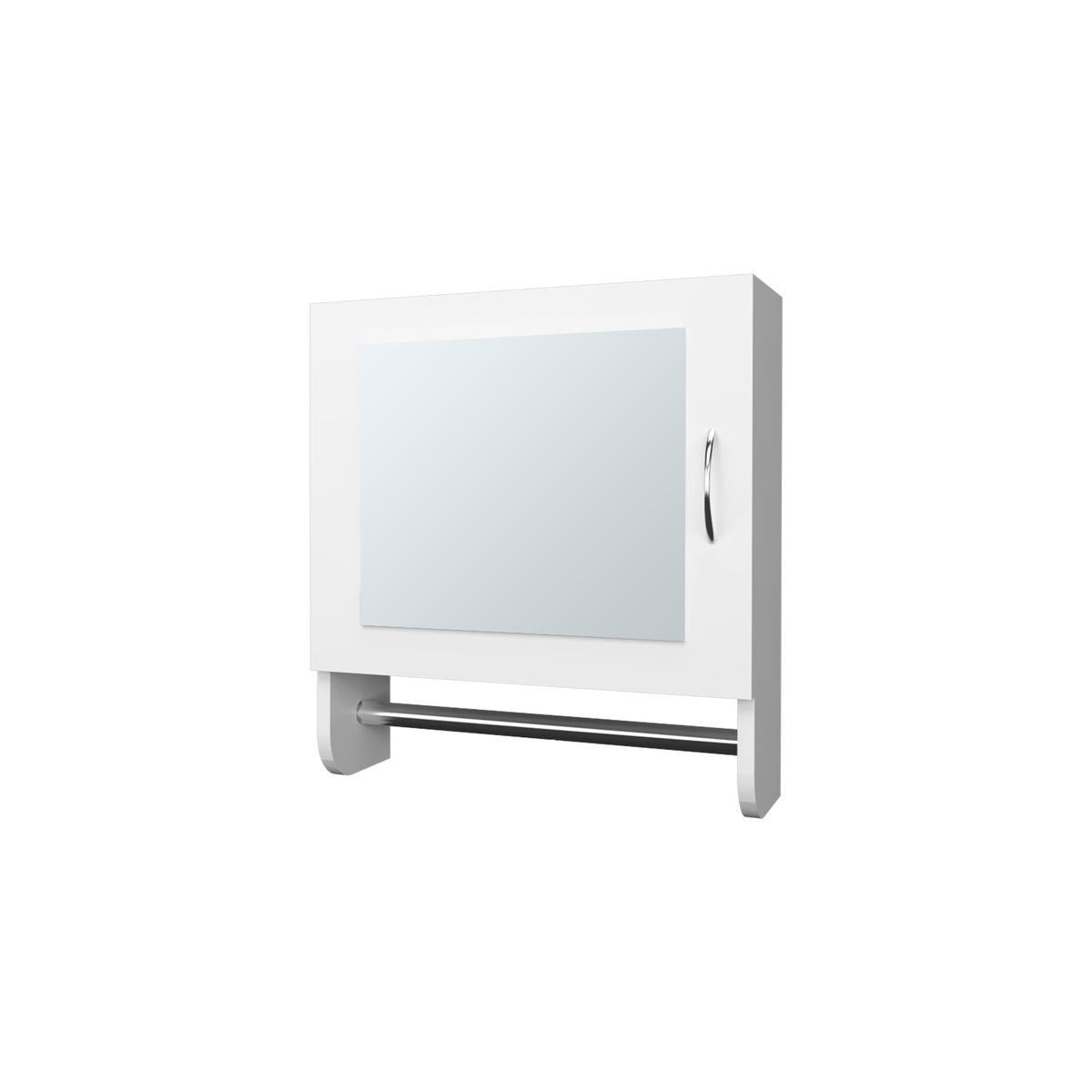 Pine Medicine Cabinet In Melamine With A Towel Bar And Included Mirror, White White 1 2 Up To 17 In Mirror Included Bathroom Wall Mounted Modern 5 10 Inches Particle Board Melamine