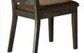 Jameson Brown Fabric & Espresso Finish Side Chair Set Of 2 Brown,Espresso Fabric,Synthetic Wood