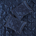 7 Piece Tufted Comforter Set Navy Queen Queen Navy Polyester
