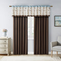Embroidered Window Valance Blue 50X18