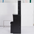 Small Size Left Bedside Cabinet Vanity Table Cushioned Stool, Extra Large Sliding Mirror, Multi Layer, High Capacity Storage Fashionable Dresser, Suitable For Small Space, Epa,Gcc,Ul Certificate