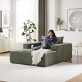 75 Inch Corduroy Sponge Sofa Lounge Chair,No Assembly Required,Fluffy Modern Sleeper Chair For Indoor Living Room Bedroom Army Green Foam Corduroy 1 Seat